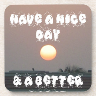 Porta-copo Sunset ouro com boas intenções de dia/noite