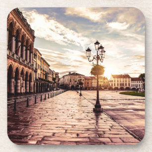 Porta-copo Sunset over quadrado em Padova, Itália