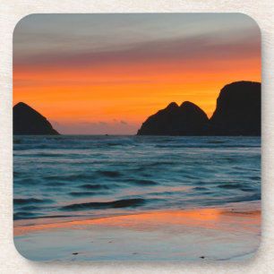 Porta-copo Sunset, Sea Stacks, Oceanside, Oregon, EUA