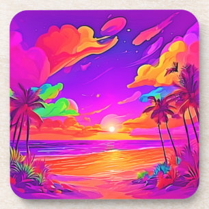 Porta-copo Sunset tropical vibrante