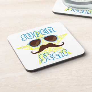 Porta-copo Super Star with sunglasses and mustache