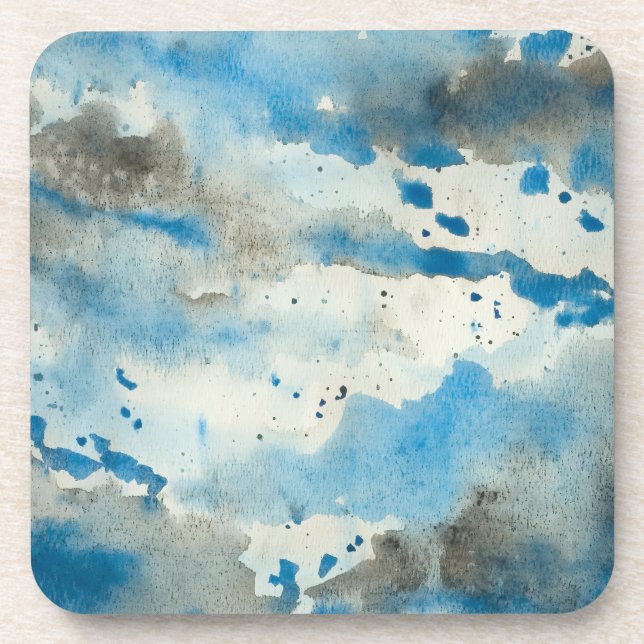 Porta-copo suporte de água abstrato aquarela (Frente)