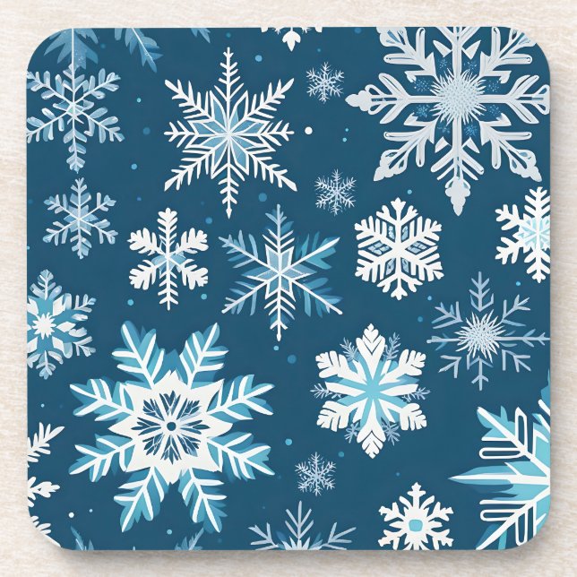 Porta-copo suporte de cristais de floco de neve (Frente)