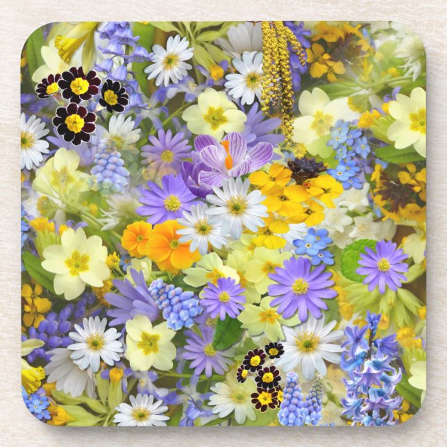 Porta-copo suporte de flores da primavera (Frente)