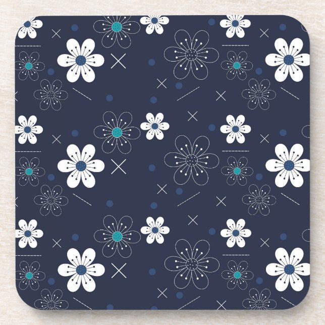 Porta-copo suporte de flores de inverno à meia-noite (Frente)