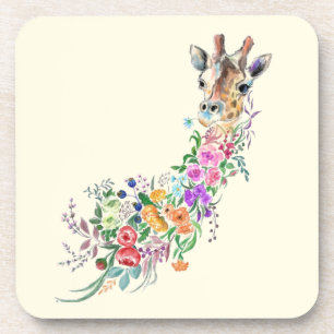 Porta-copo Suporte para Bebida com Girafa Floral