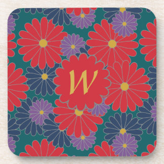 Porta-copo Suporte Quadrado Floral de Outono Espalhado