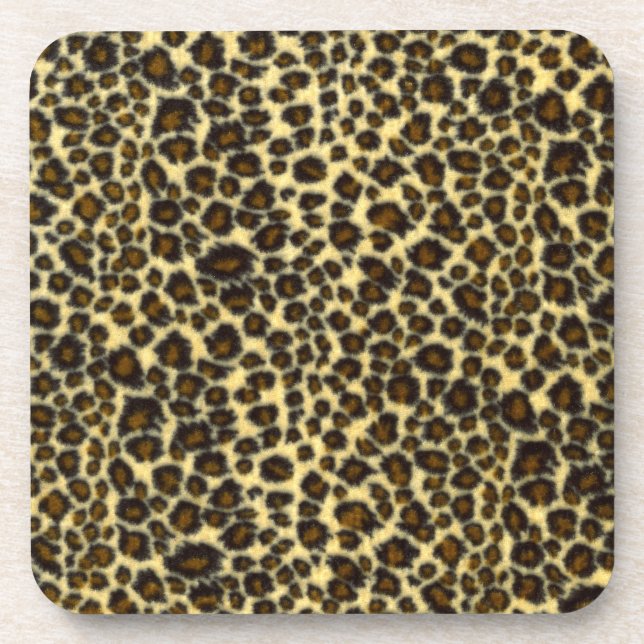 Porta-copo Suportes com Estampa de Leopardo (Frente)