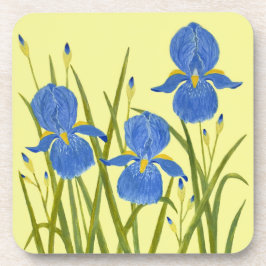 Porta-copo Suportes de Bebida Blue Irises Beverage Coasters