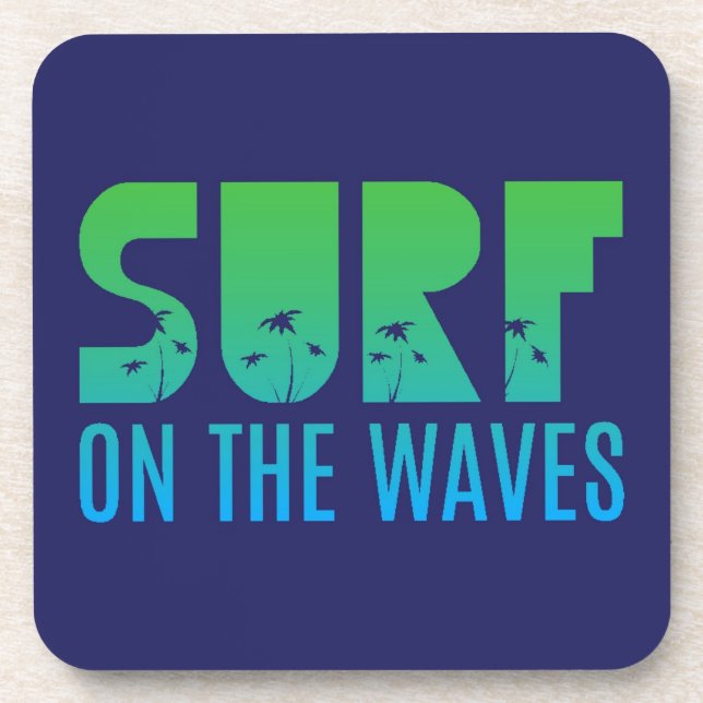 Porta-copo Surf no poster das ondas (Frente)