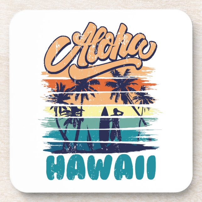 Porta-copo Surfe - Aloha Havaí (Frente)