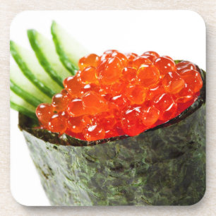 Porta-copo Sushi de Ikura (ovas Salmon) Gunkan Maki
