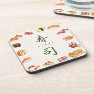Porta-copo Sushi Party Invitation 寿司