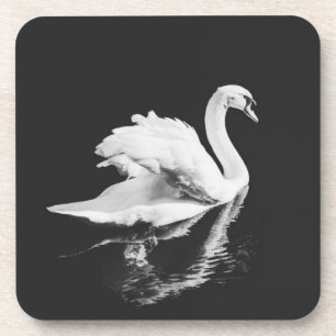 Porta-copo Swan Nadando Negro e Branco