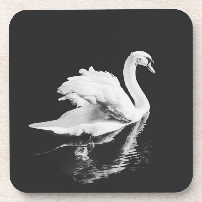 Porta-copo Swan Natação Negra e Branca (Frente)
