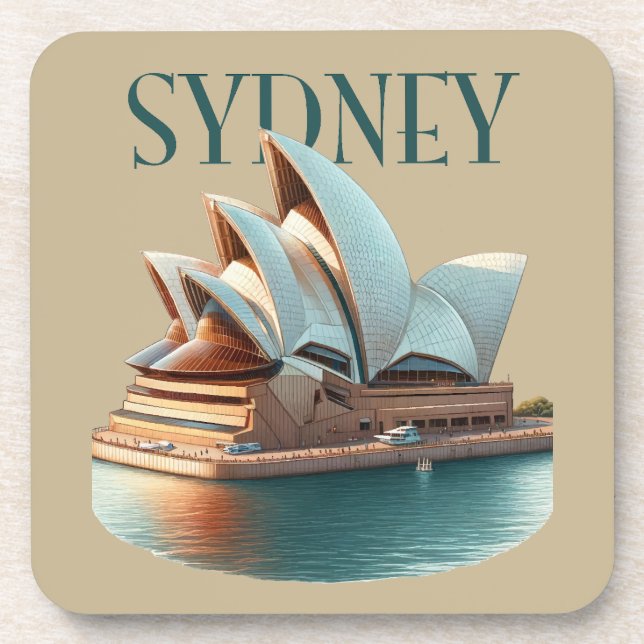 Porta-copo Sydney Opera House Austrália (Frente)