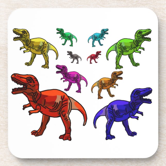 Porta-copo T-Rex Colorido (Frente)