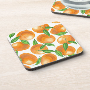Porta-copo Tangerinas de aquarela