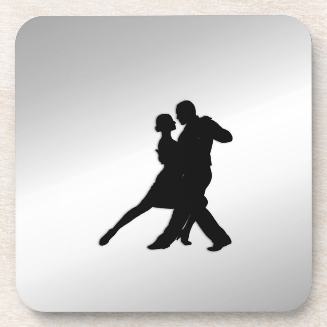 Porta-copo Tango Dancers Silhouette (Frente)