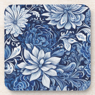 Porta-copo tapete de mesa de tapeçaria de pétala índigo