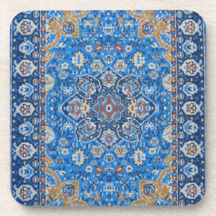 Porta-copo Tapete persa turco azul oriental antigo