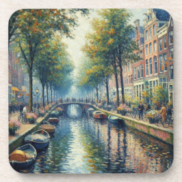 Porta-copo Tarde do outono no Canal - Portas copos