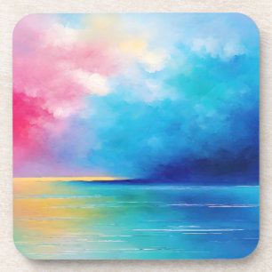 Porta-copo "Tarfarran" Paisagem Rosa e Azul