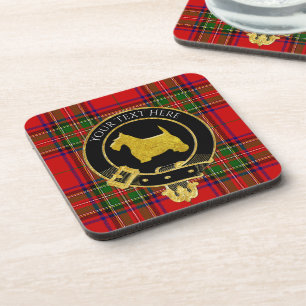 Porta-copo Tartan do Brasão de Armas do Clã Scottish Terrier