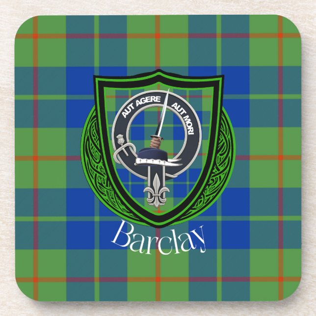 Porta-copo Tartan e Brasão do Clã Escocês Barclay (Frente)