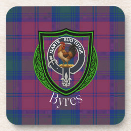 Porta-copo Tartan e Brasão do Clã Escocês Byres