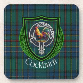 Porta-copo Tartan e Brasão do Clã Escocês Cockburn