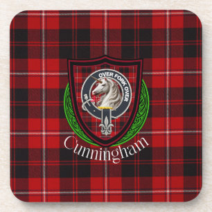 Porta-copo Tartan e Brasão do Clã Escocês Cunningham