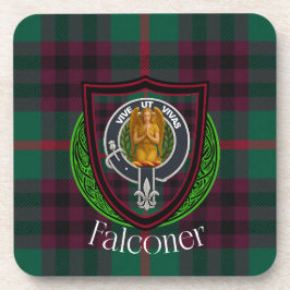 Porta-copo Tartan e Brasão do Clã Escocês Falconer