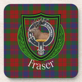 Porta-copo Tartan e Brasão do Clã Escocês Fraser