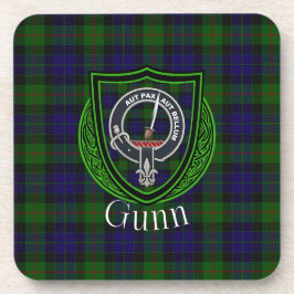Porta-copo Tartan e Brasão do Clã Escocês Gunn