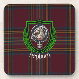 Porta-copo Tartan e Brasão do Clã Escocês Hepburn