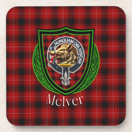 Porta-copo Tartan e Brasão do Clã Escocês McIver