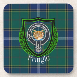 Porta-copo Tartan e Brasão do Clã Escocês Pringle