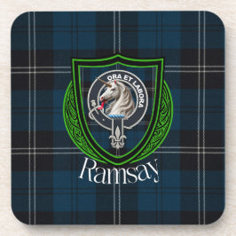 Porta-copo Tartan e Brasão do Clã Escocês Ramsay