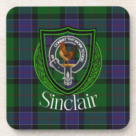 Porta-copo Tartan e Brasão do Clã Escocês Sinclair