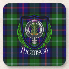 Porta-copo Tartan e Brasão do Clã Escocês Thomson
