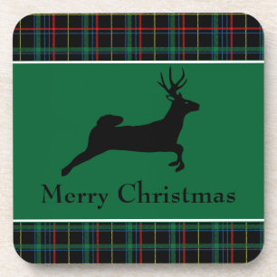 Porta-copo Tartan e Reindeer