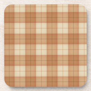 Porta-copo Tartan Xadrez castanho-claro