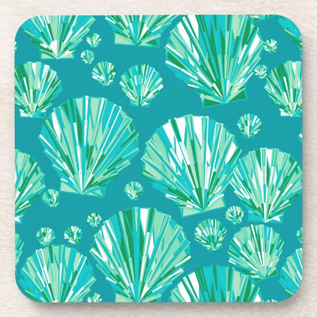Porta-copo Teal, Aqua e Turiquetes (Frente)