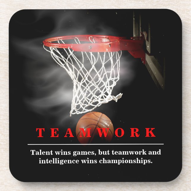 Porta-copo Teamwork Basketball Motivational Inspirational (Frente)