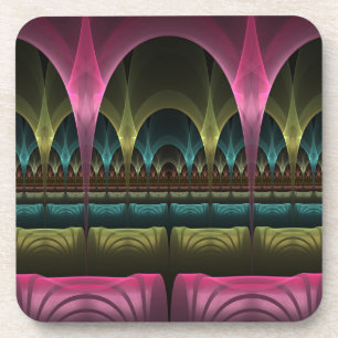 Porta-copo Teatro de Fantasia, Abstrato de Arte Fractal Color