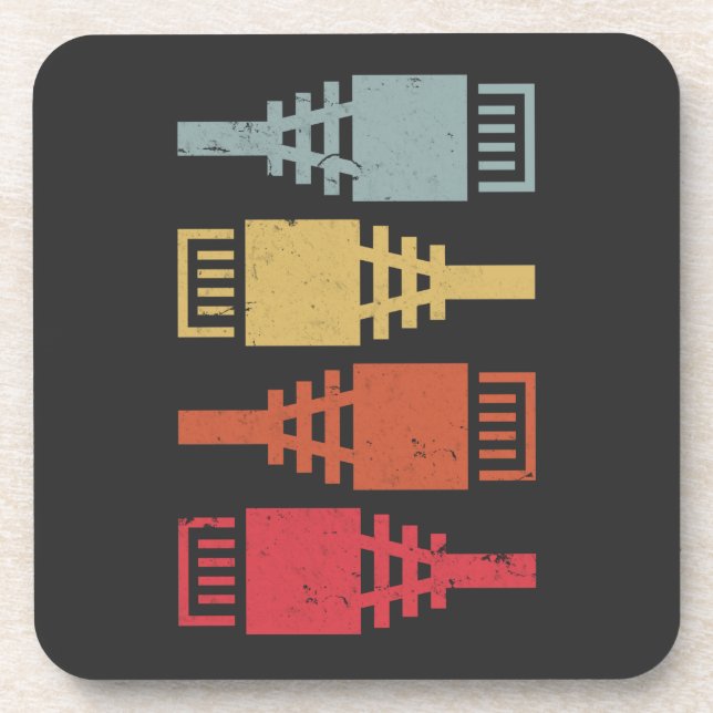 Porta-copo Tech Geek Network Engineer LAN Party (Frente)