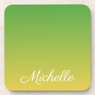 Porta-copo Tecido verde e amarelo personalizado