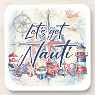 Porta-copo Tema "Vamos Obter Nauti" do Barco Costeiro Náutico