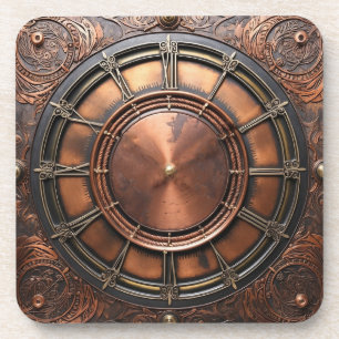 Porta-copo Tempo de Cobre Steampunk Face